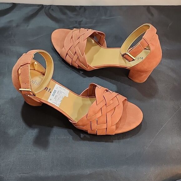 BRAND NEW WHITEMT LOW BLOCK-HEEL ADJUSTABLE BUCKLE WOMEN'S WIDE BRAIDED … - Picture 4 of 16